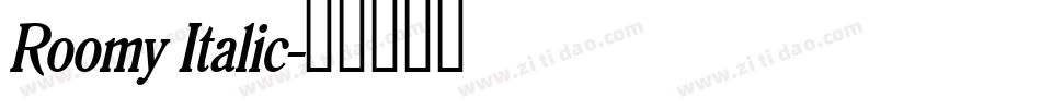 Roomy Italic字体转换